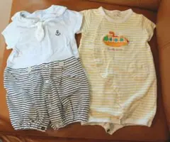 petit main 半袖カバーオール 2点セット