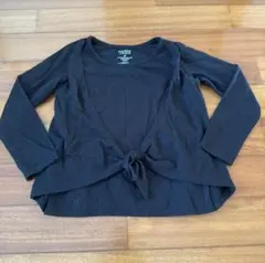 長袖　Tシャツ 黒　4T 110 無地　カットソー　トップス