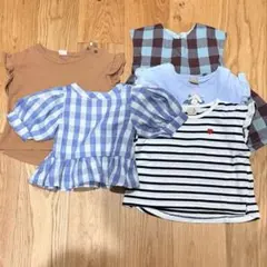ベビー服 女の子 プティマイン ワンピース　半袖　まとめ売り　5点　90