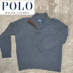 POLOラルフローレン・ニットセーター　羊毛アンゴラ羊革