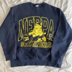 オールナイトサウナ　NEPPA SAUNNERS トレーナー ネイビー