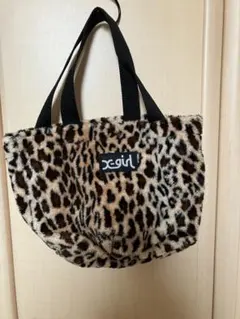 【美品】X-girl レオパード柄 ファー トートバッグ 送料込み