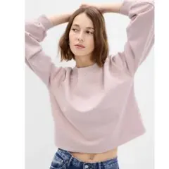 GAP ラインストーン クロップド スウェット トレーナー