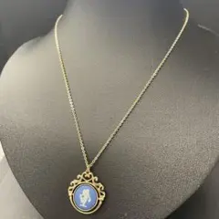 ウェッジウッド ネックレス カメオ ブルー 天使 ギリシャ神話 