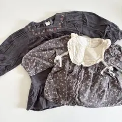 birthday teteatete 刺繍　ワンピース　2枚セット80cm