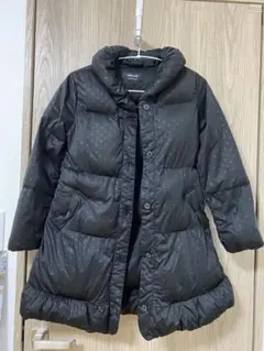 COMME CA ISM ドット柄ロングコート