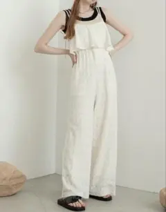 hinari 総レースキャミロンパース アイボリーSサイズ