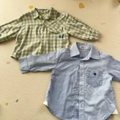 80サイズ　長袖シャツ2枚セット POLO ラルフローレン・チェック柄 韓国風