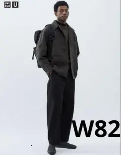 タグ付き 未使用 UNIQLO U ワイドフィットチノ ブラック 82cm