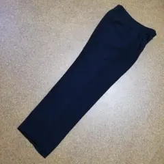 黒　ストライプの地模様　ストレートパンツ　イトキン　46