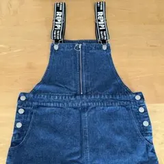デニム ジャンバースカート 調整可能サスペンダー