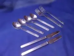 【超レア】日本アジア航空 JAA 機内食ナイフ フォーク大 フォーク小 超レア】日本アジア航空 JAA 機内食ナイフ フォーク大 フォーク小