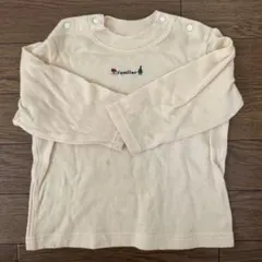 familiar 長袖カットソー 80サイズ クリーム色