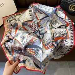 ラスト1点　シルク42 シルク100% スカーフ ストール 68×68cm