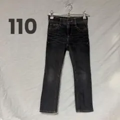 110 スキニーデニムパンツ ブラックデニム