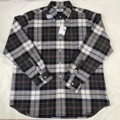 【新品未使用】タグ付き　メンズ　クロコダイル長袖チェックシャツ