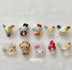 サンリオグッズまとめ売り キティ ボタン マイメロ ウサハナ 10個