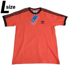 L）adidas アディダスオリジナルス オレンジ Tシャツ