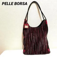 PELLE BORSA ペレポルサ　トートバッグ　肩かけ　革　刺繍