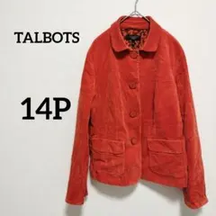 TALBOTS コーデュロイジャケット 14P オレンジ　カジュアル
