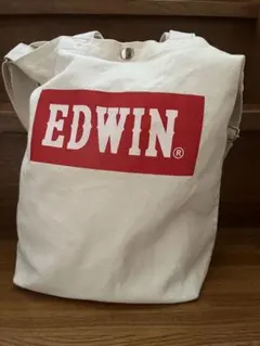 EDWIN ロゴ入り ホワイト トートバッグのサムネイル