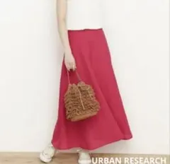 URBAN RESEARCH アーバンリサーチ　麻　リネンピンク ロングスカートのサムネイル