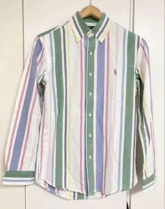 POLO RALPH LAURENポロラルフローレンの長袖ストライプ柄シャツ;;