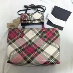 正規品​【２点セット】ヴィヴィアンウエストウッド チェック柄 バッグ