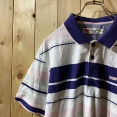 ss1516 リーバイス 半袖 ポロシャツ ボーダー マルチカラー メンズ M