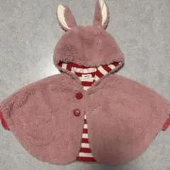 ウサギ耳付き ベビーポンチョ アウター 70-80 BREEZE