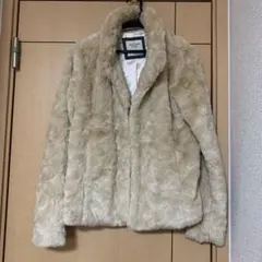 美品 アバクロ フェイクファー コート ジャケット S ブラウン 毛皮 アウター