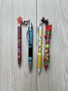 平成レトロ　キャラクター柄 シャープペンシル 4本セット