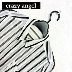 crazy angel シースルー ストライプシャツ スリット入り