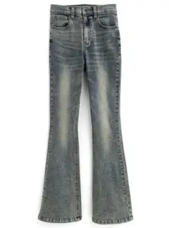 GRL ストレッチフレアデニムパンツ[cu535] ブルー S