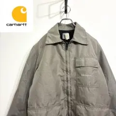 超人気❗️カーハート　ワンポイントロゴブルゾン　L 90s刺繍古着希少レアジップ