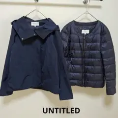 アンタイトル インナーダウン付 マウンテンパーカー　ジャケット　ネイビー