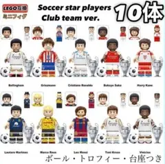 10体Gレゴ互換サッカークラブチームスター選手メッシロナウドカーンのサムネイル