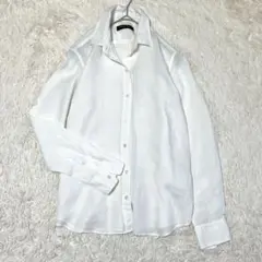 【美品】ユナイテッドアローズ 麻100% リネン 洗濯可 シャツ ブラウス M