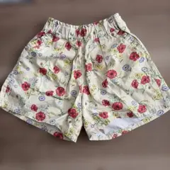 花柄 ハーフパンツ 130cm 綿100% キッズ