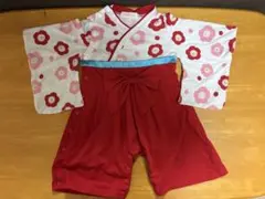 90 女の子 袴ロンパース 美品