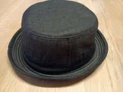 定番！●ポークパイハット●黒デニム●大きいサイズ●オールシーズン ●L 62cm