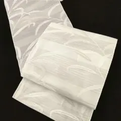 D◇着物くつろぎ 夏物 ススキ 白 六通 正絹薄物 絽 紗 袋帯 01 - メルカリ