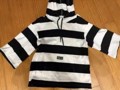 X-girl ボーダー フーデッドTシャツ