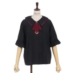 axes femme セーラー襟 ローズ刺繍タイ付きブラウスのサムネイル