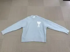 AMI PARIS ハート ロゴ ニット セーター アクアマリンのサムネイル