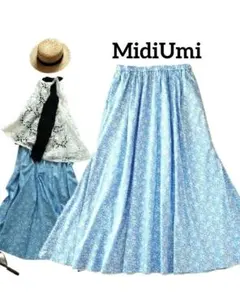 MidiUmi✨️やわらかコットン リバティ プリント スカート