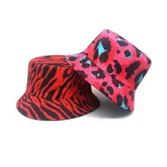 帽子 ゼブラ柄 ストリート ハット バケハ オレンジ ユニセックス カジュアル