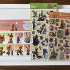 ズートピア　ポップデコパーティー　ペタペタシール　 証明写真風ステッカー