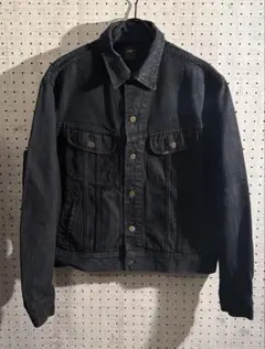80s lee 先染めブラック　42 デニムジャケット　made IN USA