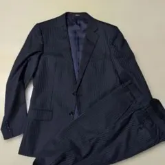 COMME CA ISM 紺色ストライプスーツ S